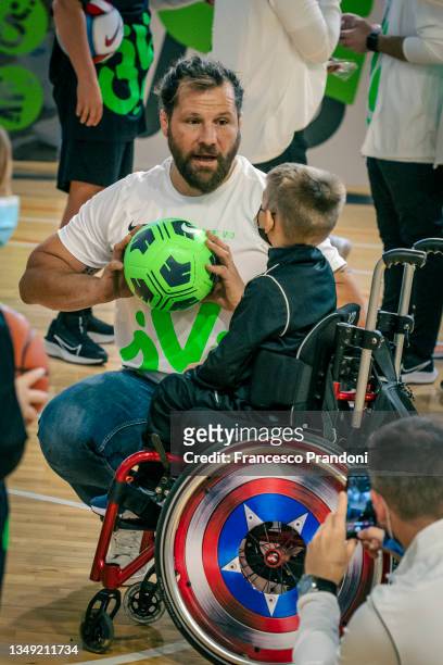 Martin Castrogiovanni attends the Bebe Vio Academy Presentation event at Sport Center Iseo on October 25, 2021 in Milan, Italy.