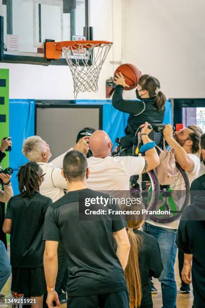 Martin Castrogiovanni attends the Bebe Vio Academy Presentation event at Sport Center Iseo on October 25, 2021 in Milan, Italy.