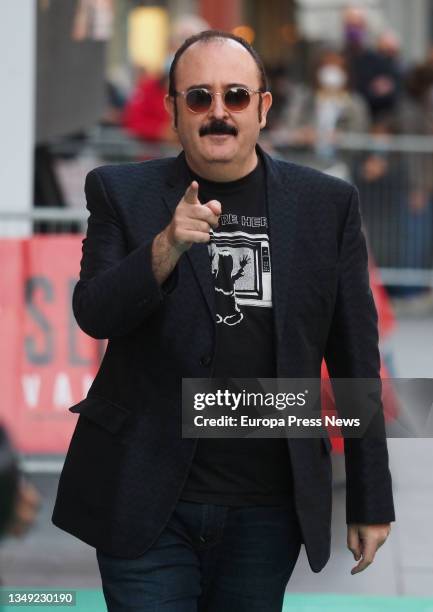 The actor Carlos Areces, on his arrival at the green carpet of the Spanish Film Gala, at the 66th edition of the Seminci, Semana Internacional de...