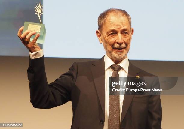Actor Jose Luis Alcaine receives the Espiga de Honor of the festival during the Spanish cinema gala in the 66th edition of the Seminci, Semana...