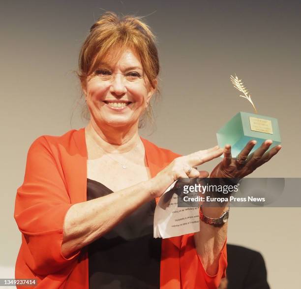 Actress Mercedes Sampietro receives the Espiga de Honor of the festival during the Spanish cinema gala during the 66th edition of the Seminci, Semana...