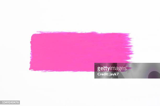 pink paint stroke - water color brush stroke stock-fotos und bilder