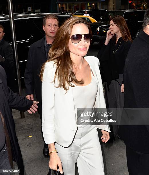 Angelina Jolie sighting on December 5, 2011 in New York City.