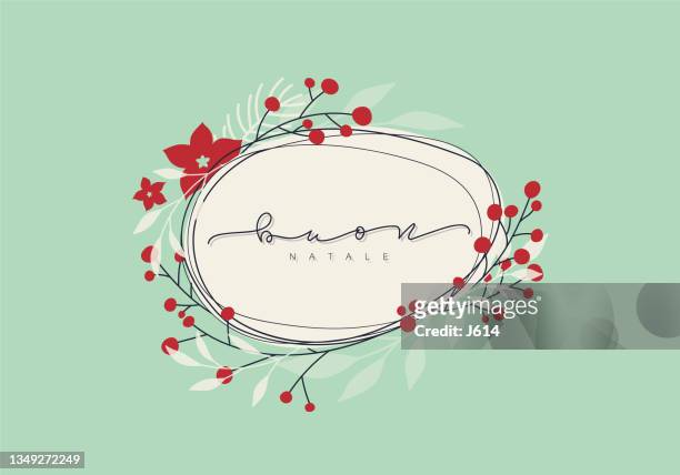 ilustraciones, imágenes clip art, dibujos animados e iconos de stock de tarjeta de felicitación de navidad en italiano - linda rama