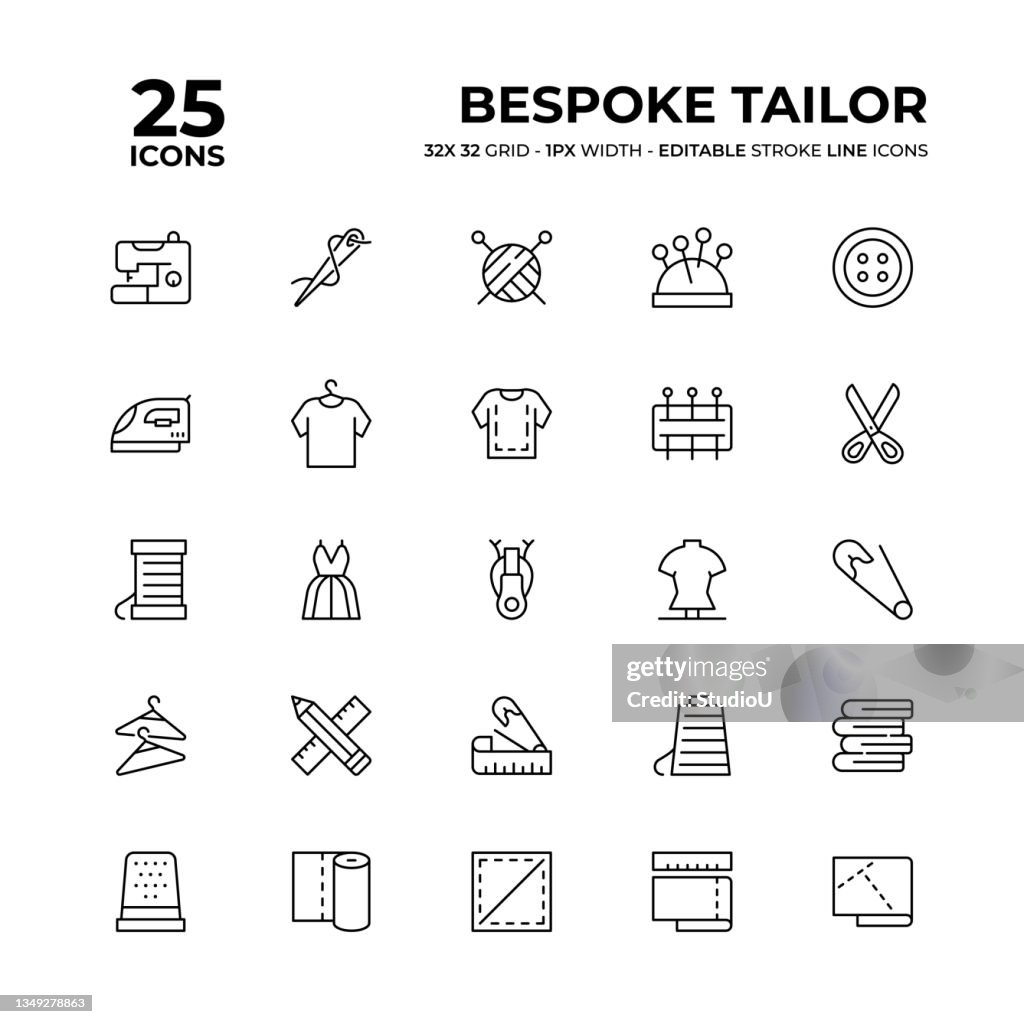 Conjunto de iconos de línea a medida