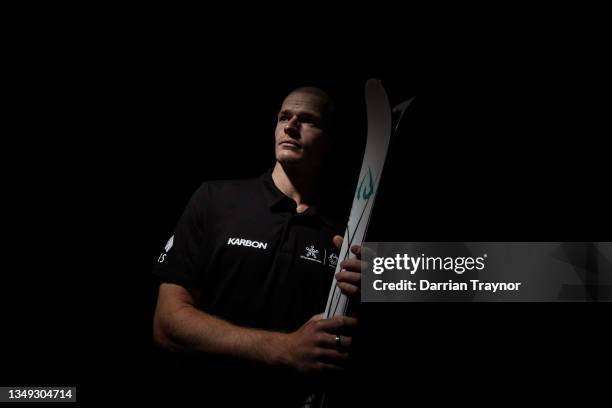 World Cup medallist Brodie Summers poses for a photo during the 100 day to go until the Beijing 2022 Winter Olympics celebration at Olympic Winter...