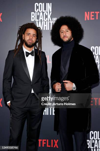 Cole and Colin Kaepernick attend the Netflix Limited Series Colin In Black And White Special Screening at The Whitby Hotel on October 26, 2021 in New...