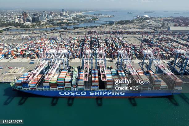 Cosco Container Numbers Cosco Shipping Containers Photos and Premium High Res Pictures - Getty ...