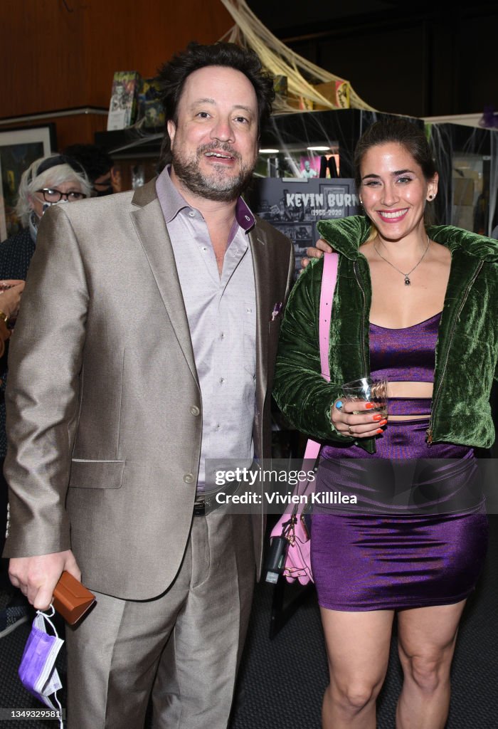 Giorgio A. Tsoukalos and Krix Beeble attend the Auction Reception and... News Photo Getty Images
