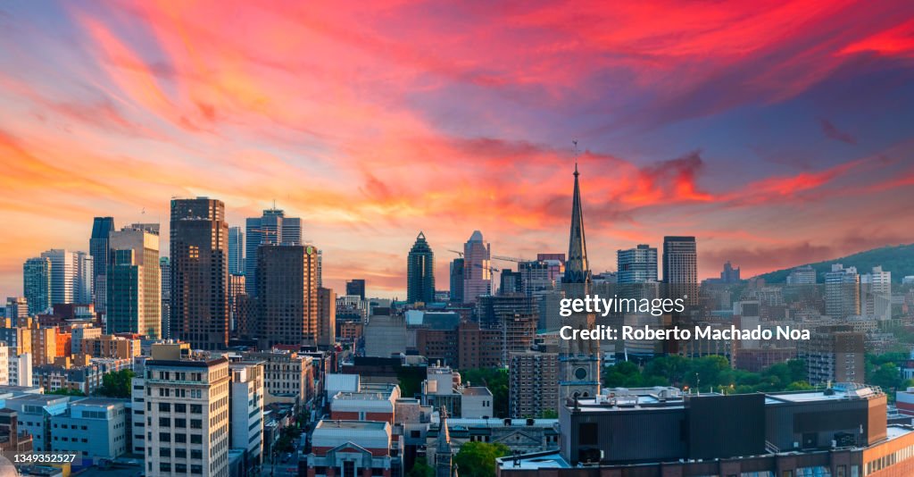 Montreal City Skyline at Dusk