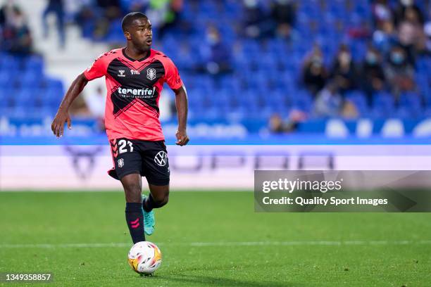 Shaq Moore of CD Tenerife runs with the ball during the LaLiga Smartbank match between CD Leganes and CD Tenerife at Estadio of Butarque on October...