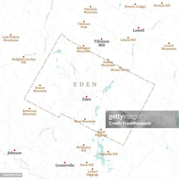 vt_lamoille_eden_vectorroadmap - lake lowell stock illustrations