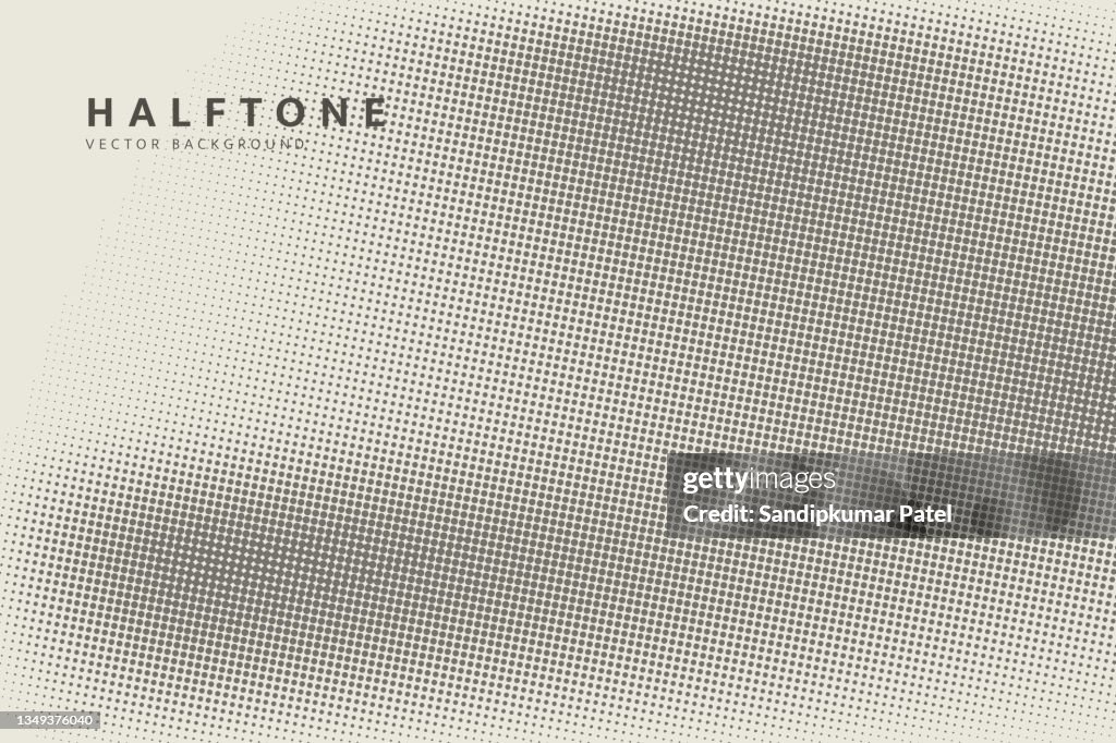Sfondo a motivi mezzetiti a punti. Vettore astratto cerchio griglia d'onda o gradiente geometrico texture sfondo