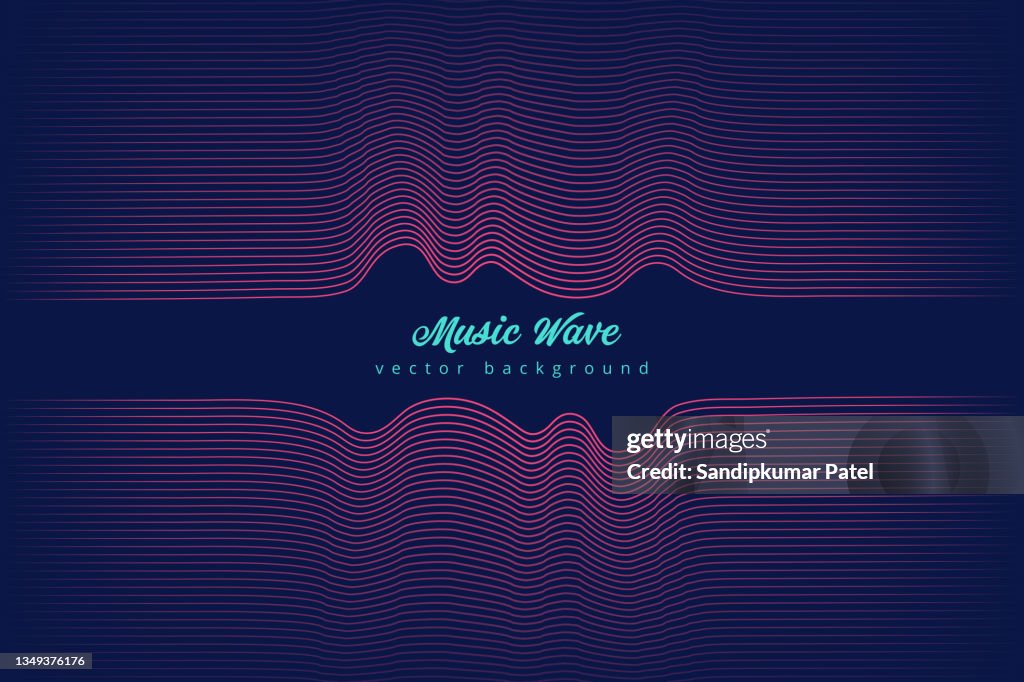 Astratto rosa Rhythmic Sound Wave sfondo