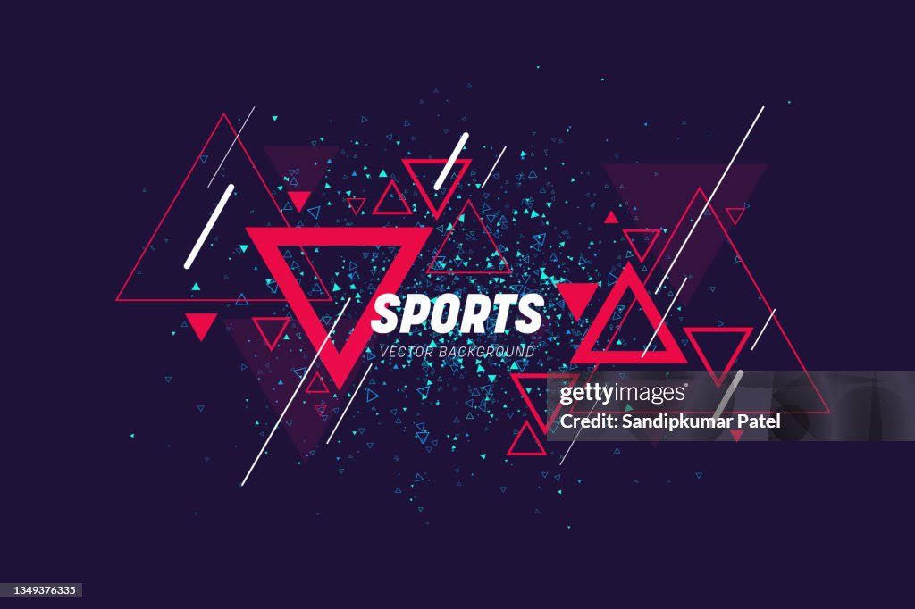 Moderne abstrakte Dreieck Sport Hintergrund oder Collage