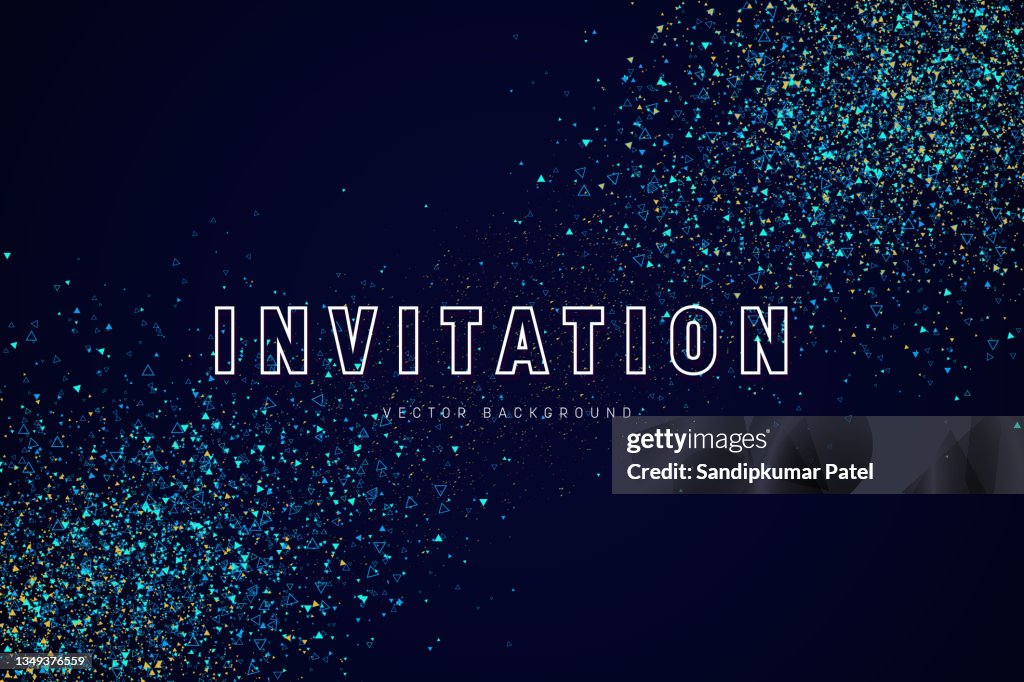 Glitter invitation design background