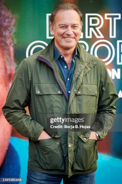 Bertin Osborne posing to photographers during the presentation of his new album at Wellington Hotel on October 27, 2021 in Madrid, Spain.