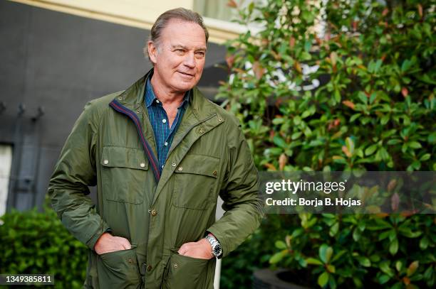 Bertin Osborne posing to photographers during the presentation of his new album at Wellington Hotel on October 27, 2021 in Madrid, Spain.