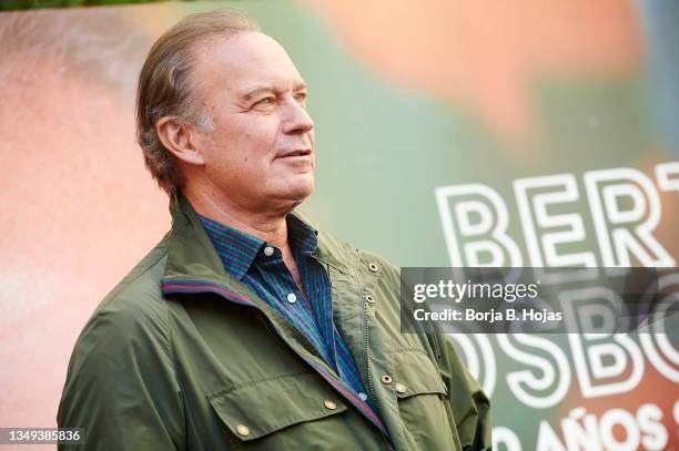 Bertin Osborne posing to photographers during the presentation of his new album at Wellington Hotel on October 27, 2021 in Madrid, Spain.