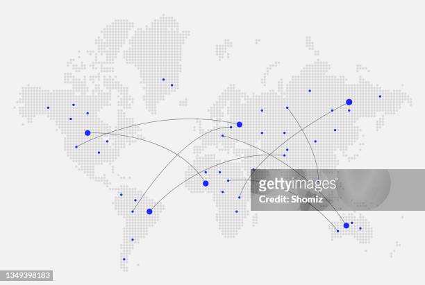 globaler transport - world map stock-grafiken, -clipart, -cartoons und -symbole