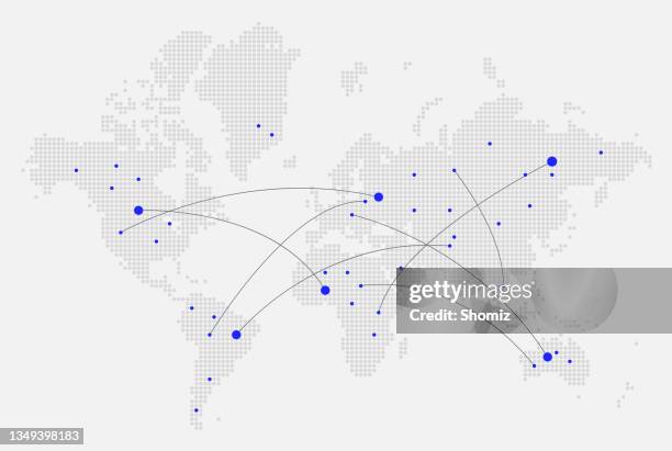 global transportation - map stock illustrations