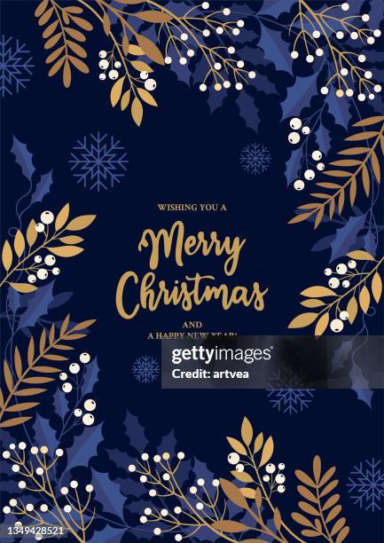 merry christmas background - fir tree leaves stock illustrations