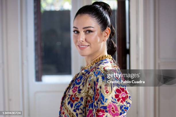 Spanish actress Blanca Suarez presents the ETAM latest collection at Santa Barbara Palace on October 27, 2021 in Madrid, Spain.