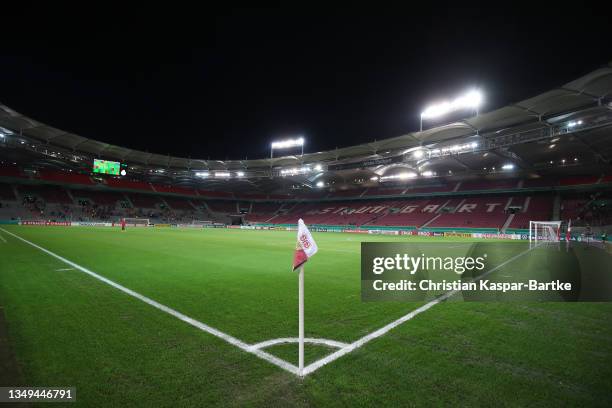 General view inside the stadium prior the DFB Cup second round match between VfB Stuttgart and 1. FC Köln at Mercedes-Benz Arena on October 27, 2021...