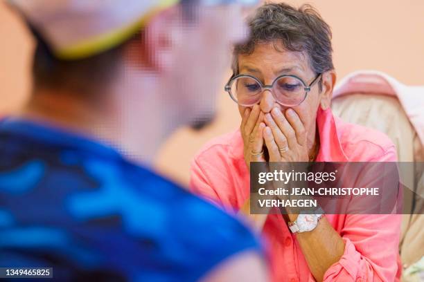 Drug addiction specialist doctor Dominique Guirlet meets with a patient at the 'Centre de soins, d'accompagnement et de prévention en addictologie' -...