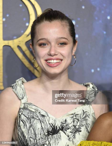 Shiloh Jolie-Pitt attends the "Eternals" UK Premiere at BFI IMAX Waterloo on October 27, 2021 in London, England.