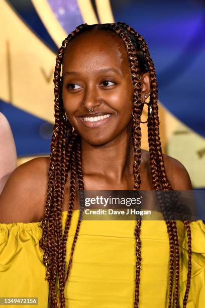 Zahara Jolie-Pitt attends the "The Eternals" UK Premiere at BFI IMAX Waterloo on October 27, 2021 in London, England.