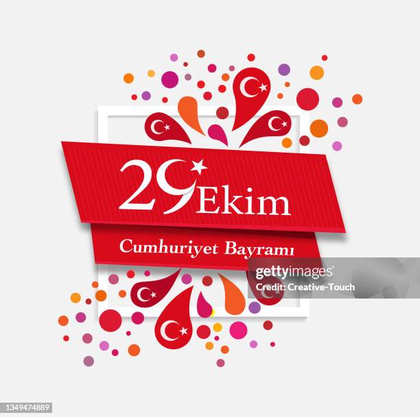 29 october republic day turkey - 29 ekim stock illustrations