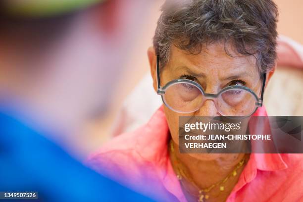 Drug addiction specialist doctor Dominique Guirlet meets with a patient at the 'Centre de soins, d'accompagnement et de prévention en addictologie' -...