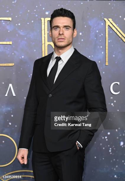 Richard Madden attends the "The Eternals" UK Premiere at BFI IMAX Waterloo on October 27, 2021 in London, England.