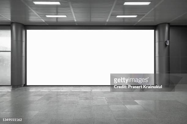 mock up and blank white screen billboard for advertising - billboard bildbanksfoton och bilder
