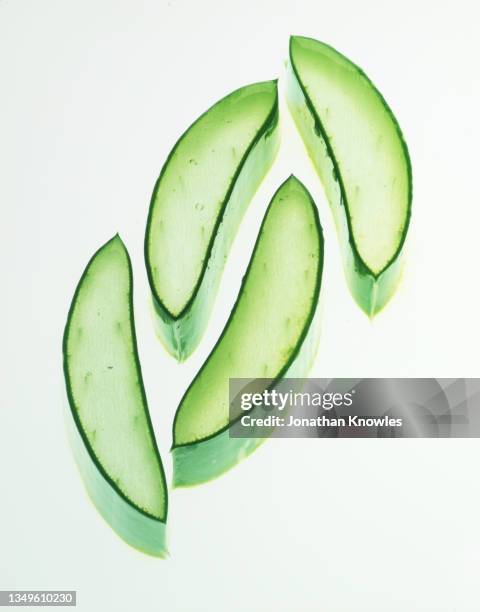 aloe vera slices - aloe vera stock-fotos und bilder