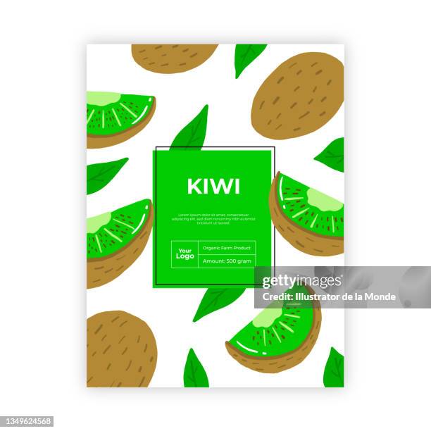 kiwi product design - juice box stock illustrations