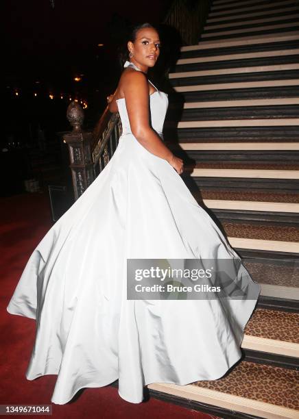 Samantha Williams poses at the opening night after-party for The Roundabout Theater Company's production of ""Caroline, Or Change" on Broadway at...