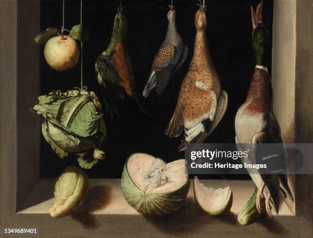 Still Life with Game Fowl, 1600/03. Artist Juan Sánchez Cotán.