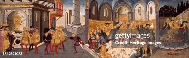 The Assassination and Funeral of Julius Caesar, 1455/60. Artist Workshop of Apollonio di Giovanni, Workshop of Marco del Buono Giamberti.