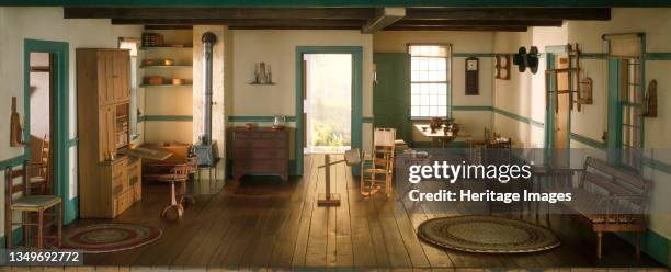 Shaker Living Room, circa 1800, United States, circa 1940. Artist Narcissa Niblack Thorne.