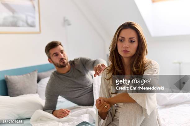 unhappy couple having crisis and difficulties in relationship - couple relationship difficulties stock pictures, royalty-free photos & images