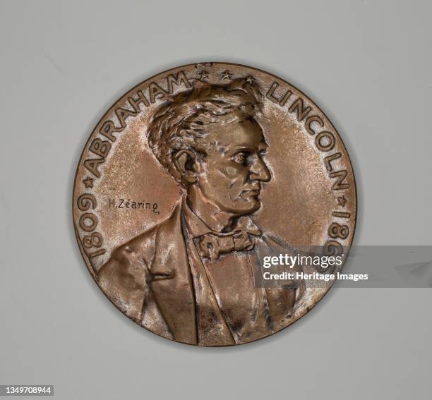 Three Medals Depicting Lincoln, 1865/94. Artist Unknown.