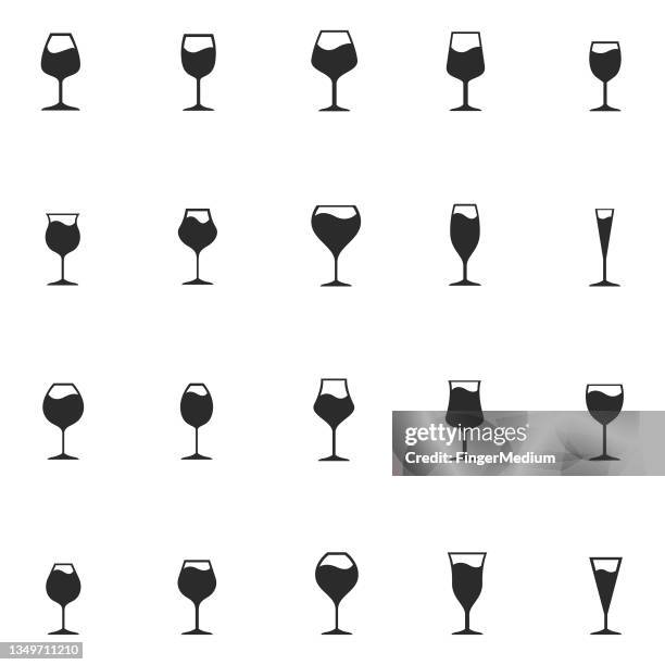 wein-icon-set - wine glass stock-grafiken, -clipart, -cartoons und -symbole