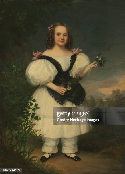 Harriet White, 1835/40. Girl wearing bloomers under a full-skirted dress with puffed sleeves. Artist Samuel Lovett Waldo, William Jewett.