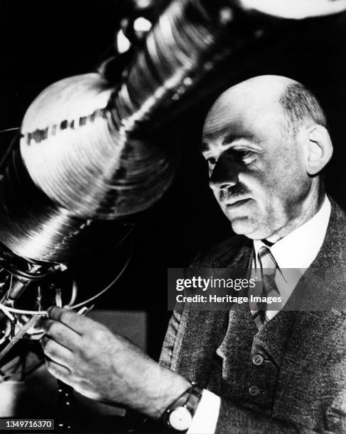 Dr Robert Goddard, American rocketry pioneer, c1930s. Portrait of Robert H. Goddard, scientist, physicist, rocket engineer and inventor who is...