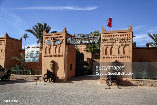 ouarzazate cinema museum - casbah stock pictures, royalty-free photos & images