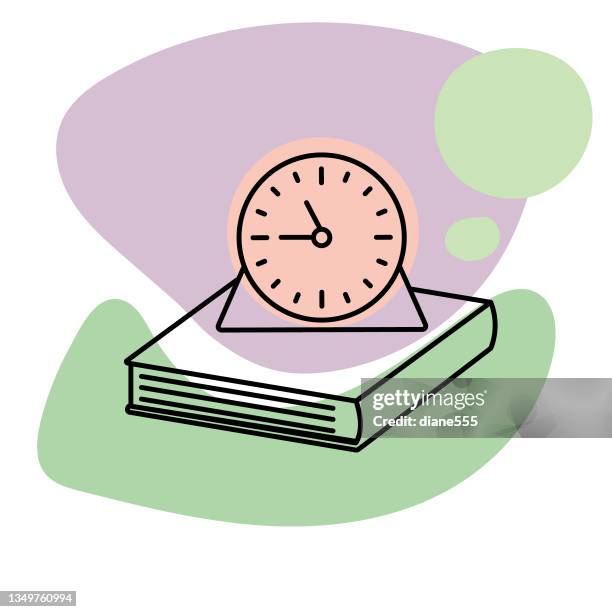 thin line education and book icon - elementary school library stock illustrations