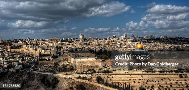 view of city - jerusalem aerial stock pictures, royalty-free photos & images