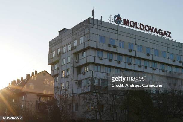 The building of Moldovagaz, on October 28, 2021 in Chisinau, Moldova. Following Moldova's declared state of alert related to their natural gas...